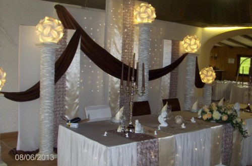 Hochzeit in Braun-Beige