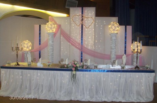 Hochzeit in Rose-Blau