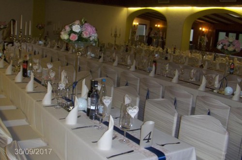 Hochzeit in Rose-Blau